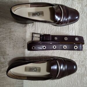 Impo Brown Loafers with Matching Belt